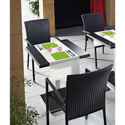Werzalit-Topalit asztallap négyzetes fekete