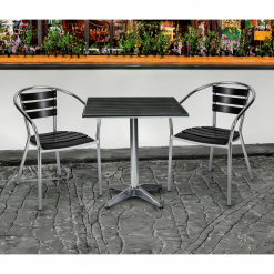 Alumínium asztal Coffee-Bar, szögletes