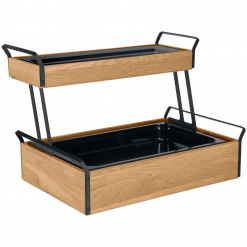 Hűtött vitrin Esino Melamine közepes 1/1 + lapos 2/4 kétszintes