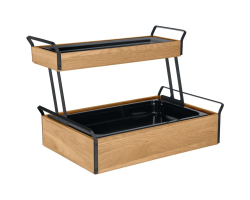 Hűtött vitrin Esino Melamine közepes 1/1 + lapos 2/4 kétszintes